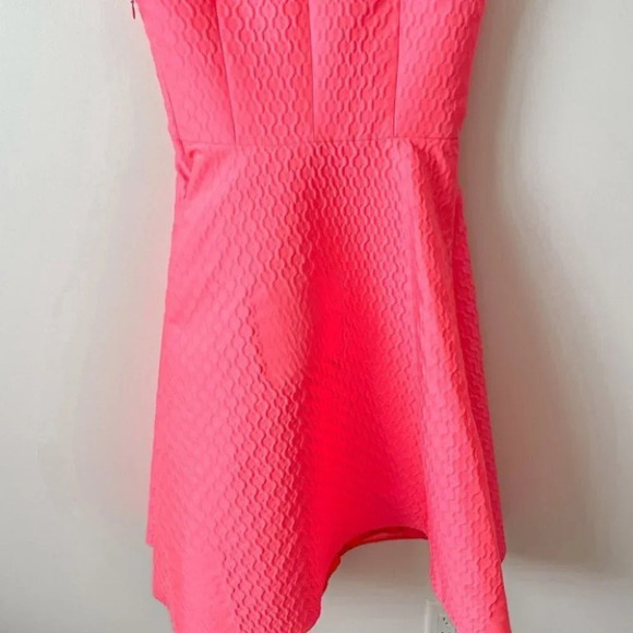 Prada Duchesse Froiss Textured Sleeveless Bright Pink Dress Sz 6 - Picture 8 of 16
